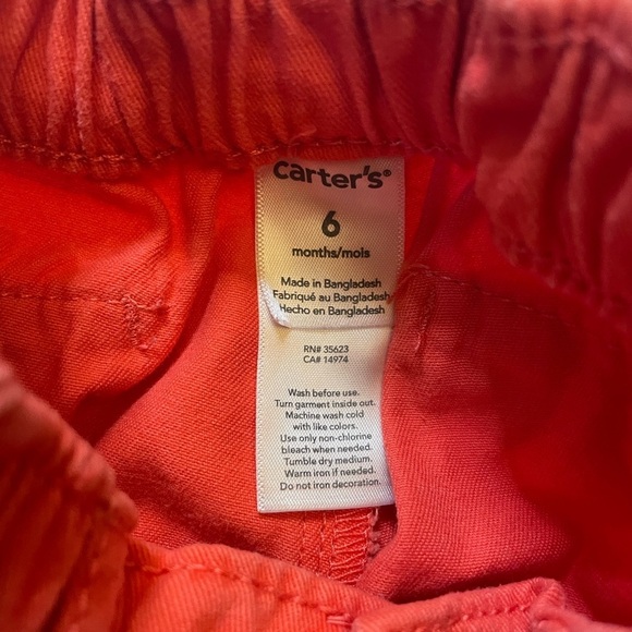 Boys set of 2 garanimals and carters size 6M red and grey pants - Picture 5 of 5